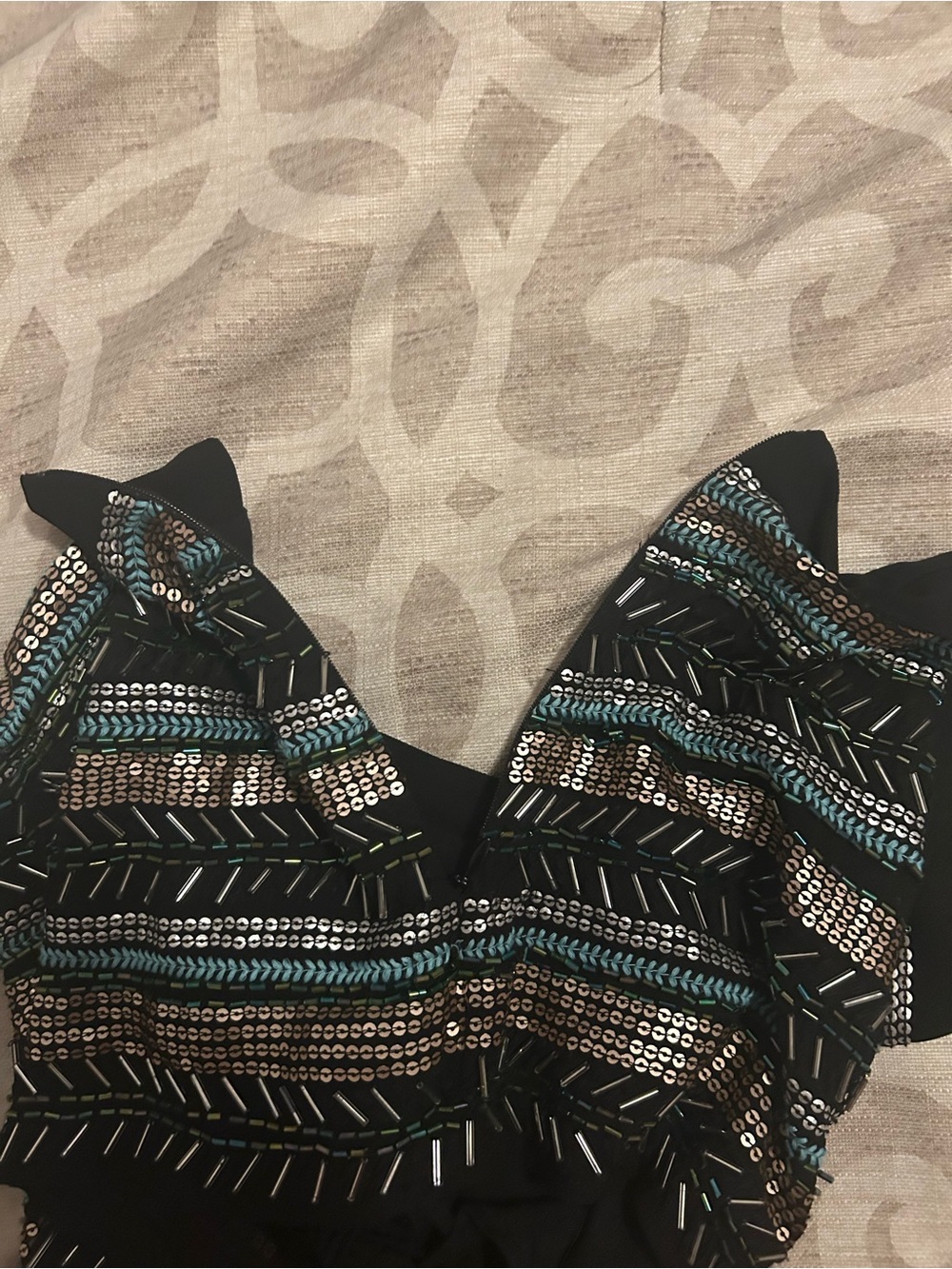 Forever 21 Black Shorts with Turquoise and Silver Beading - Picture 4 of 5